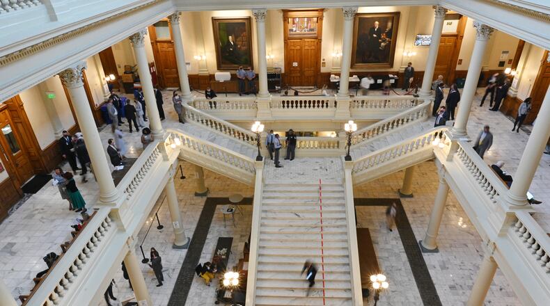 Inside the Georgia State Capitol building in Atlanta on Wednesday, March 31, 2021. (Hyosub Shin / Hyosub.Shin@ajc.com)