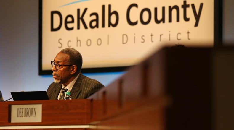 DeKalb School Superintendent Steve Green speaks at the school board’s meeting Wednesday, Feb. 13, 2019. The board approved changes to a salary schedule that debuted last month but gave some employees only additional pennies when they expected more. EMILY HANEY / emily.haney@ajc.com