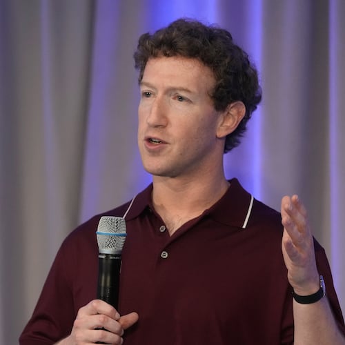 Meta CEO Mark Zuckerberg speaks during an event at the Biohub Imaging Institute in Redwood City, Calif., Wednesday, Nov. 5, 2025. (AP Photo/Jeff Chiu)