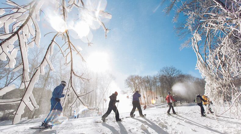 Buckeye Recreation Center in Beech Mountain, North Carolina, offers snowshoes for use on the town's 30 miles of trails.
Courtesy of Sam Dean