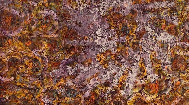 "Concubine" by Herbert Creecy is one of the artist's paintings on view at the Johnson Lowe Gallery in the exhibit "Made in Space: Paintings from 1992-2001."