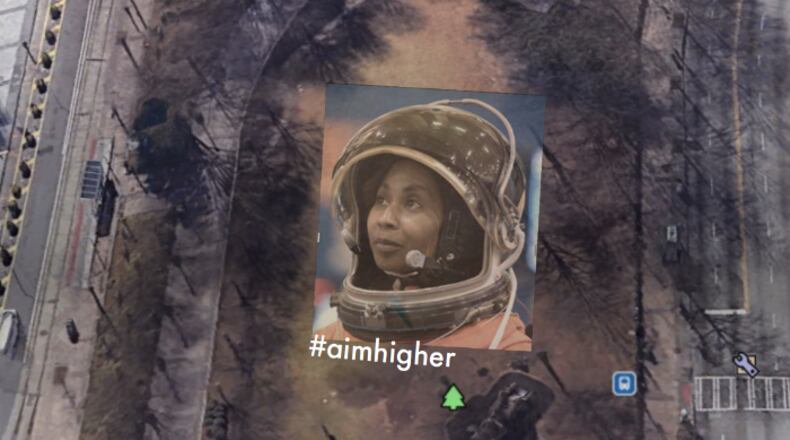 An earthwork installation honoring astronaut Stephanie Wilson goes on exhibit on Oct. 11 in Woodruff in commemoration of the International Day of the Girl. CONTRIBUTED