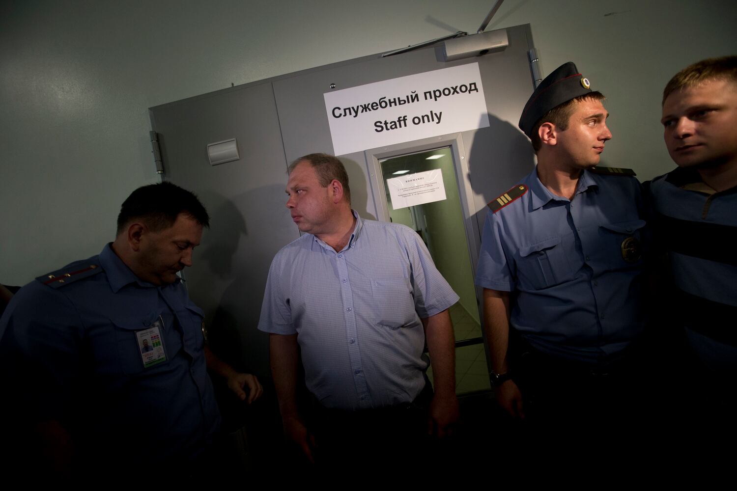 The scene at Sheremetyevo airport outside Moscow, Russia