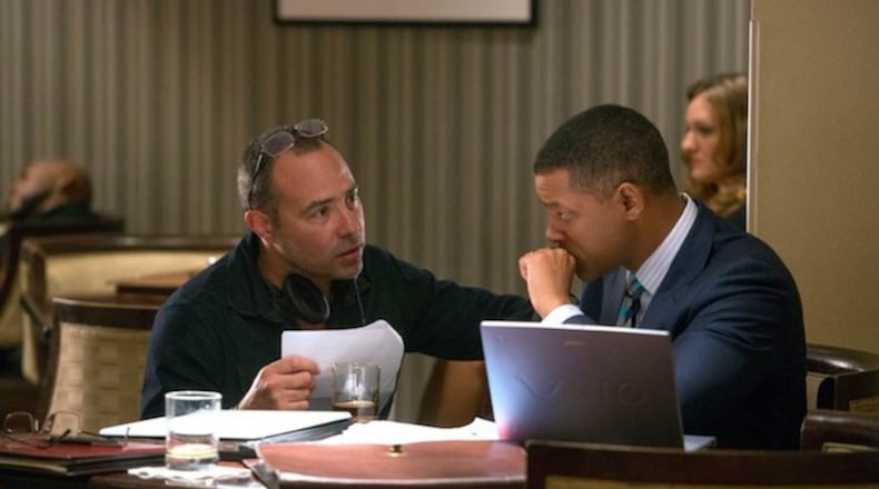 Will Smith and Peter Landesman in "Concussion." (Melinda Sue Gordon/Columbia Pictures/TNS)
