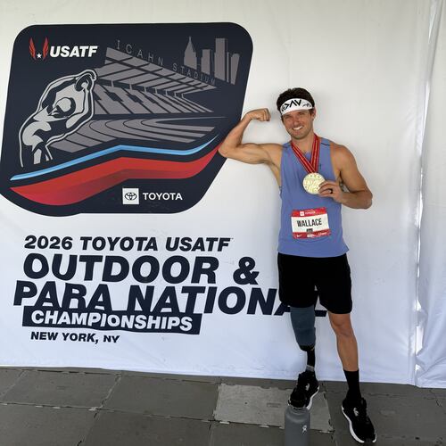 Georgia native Jarryd Wallace won first place in the ambulatory long jump at the 2026 USA Track & Field Outdoor and Para National Championships. (Courtesy of Jarryd Wallace)