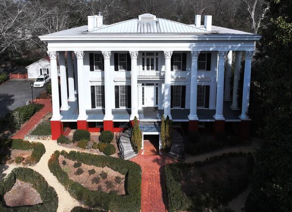 Aerial photo shows the University of Georgia President's House, Wednesday, Jan. 21, 2026, in Athens. (Hyosub Shin/AJC)