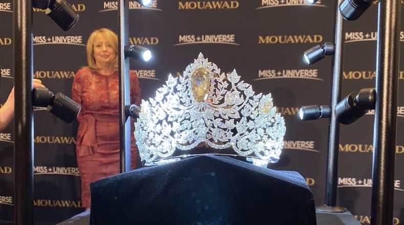 The Mouawad Power of Unity Crown, worth $5 million and set with 167 karats of diamonds, will be used to crown Miss Universe in Atlanta this Sunday.