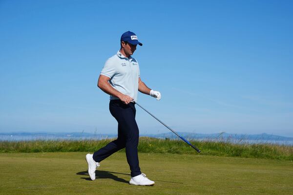 Norway's Viktor Hovland on day two of the Scottish Open at The Renaissance Club, North Berwick, Scotland, Friday July 11, 2025. (Andrew Milligan/PA via AP)