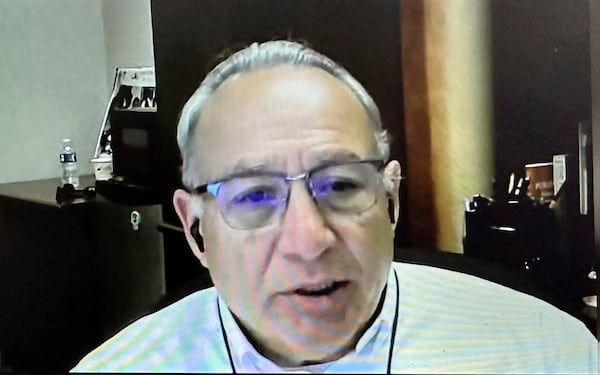 FILE - Joseph Zeke Rupnick, chairman of the Prairie Band Potawatomi Nation based in Mayetta, Kansas, seen in a screen grab from Monday, June 10, 2024. (AP Photo/John O'Connor)