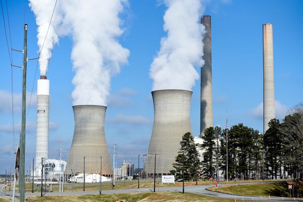 Plant Bowen, commonly known as Bowen Steam Plant, is a coal-fired power station operating near Euharlee. Electricity and water usage are typically the first criticisms lobbed at data centers, and both have dominated discussions in Georgia. (Mike Stewart/AP 2020)