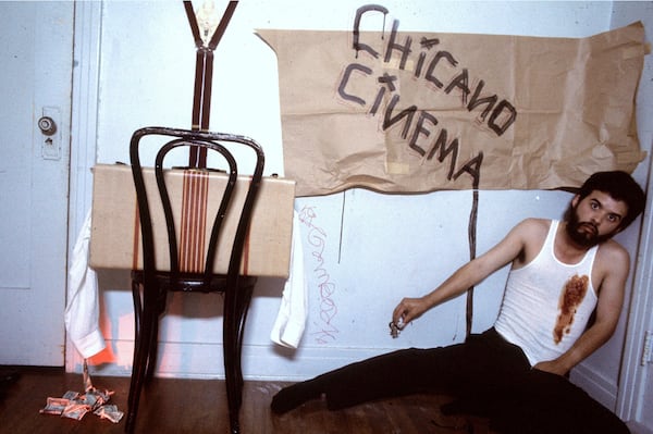 This image released by Asa Nisi Masa Films shows Harry Gamboa Jr. in a scene from "ASCO: Without Permission." (Harry Gamboa Jr./Asa Nisi Masa Films via AP)