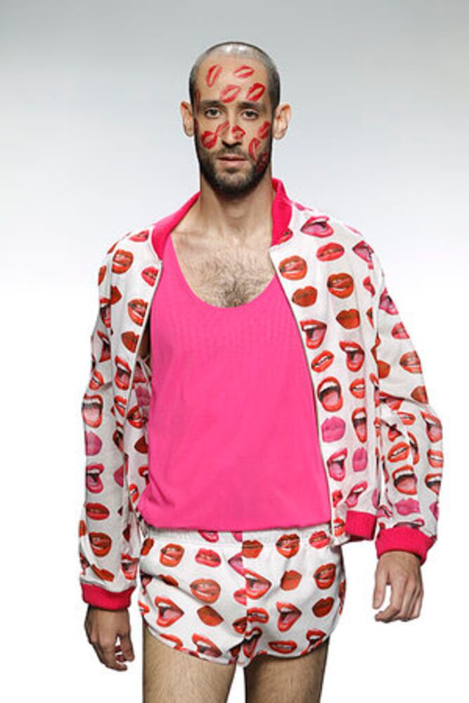 Men take the runway during Spain Fashion Week