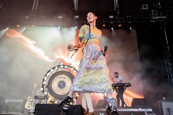 FILE - Michelle Zauner of Japanese Breakfast performs at the Coachella Music & Arts Festival at the Empire Polo Club on Saturday, April 16, 2022, in Indio, Calif. (Photo by Amy Harris/Invision/AP, File)