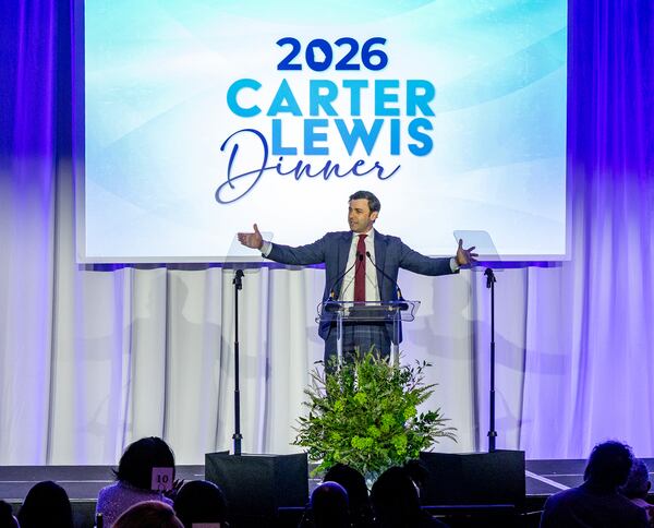 At the Democratic Party of Georgia's annual gala over the weekend, Sen. Jon Ossoff sharpened his criticism of what he called "Donald Trump's war." (Jenni Girtman for the AJC)