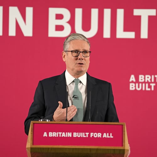 Britain's Prime Minister Keir Starmer delivers a speech, backing the Budget to signal a fresh push on welfare reform, in central London, Monday, Dec. 1, 2025. (Gareth Fuller/Pool Photo via AP)