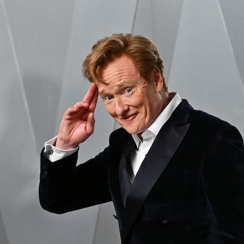 Conan O'Brien arrives at the Vanity Fair Oscar Party on Sunday, March 15, 2026, at the Los Angeles County Museum of Art in Los Angeles. (Photo by Evan Agostini/Invision/AP)