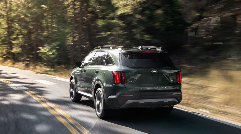 A Kia Sorrento, like those made in West Point, on the road.  (Kia/TNS)