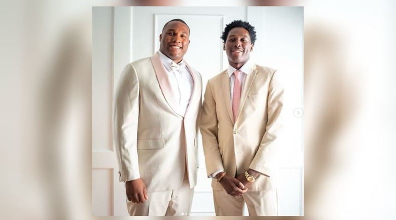 Richard Bartlett III (right) was the younger brother of Pittsburgh Steelers defensive end Stephon Tuitt. He was killed in a hit-and-run crash in Johns Creek last month.