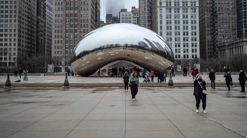 FILE — The city of Chicago on April 4, 2023. Democrats have chosen Chicago to host their 2024 national convention and party leaders said the choice reflects their momentum in the Midwest; but the political map was only one factor in the choice of the host city in 2024. (Jim Vondruska/The New York Times)