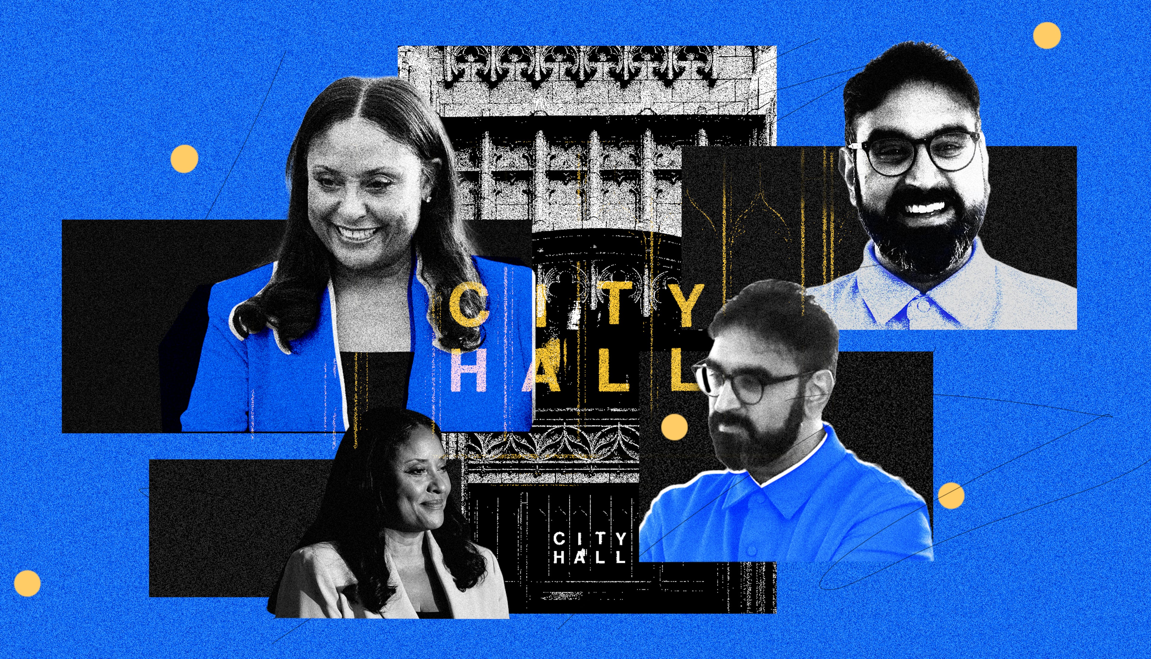 Incumbent Marci Collier Overstreet faces Rohit Malhotra for Atlanta City Council president. (Photo Illustration: Philip Robibero/AJC | Source: Abbey Cutrer/AJC, Getty)