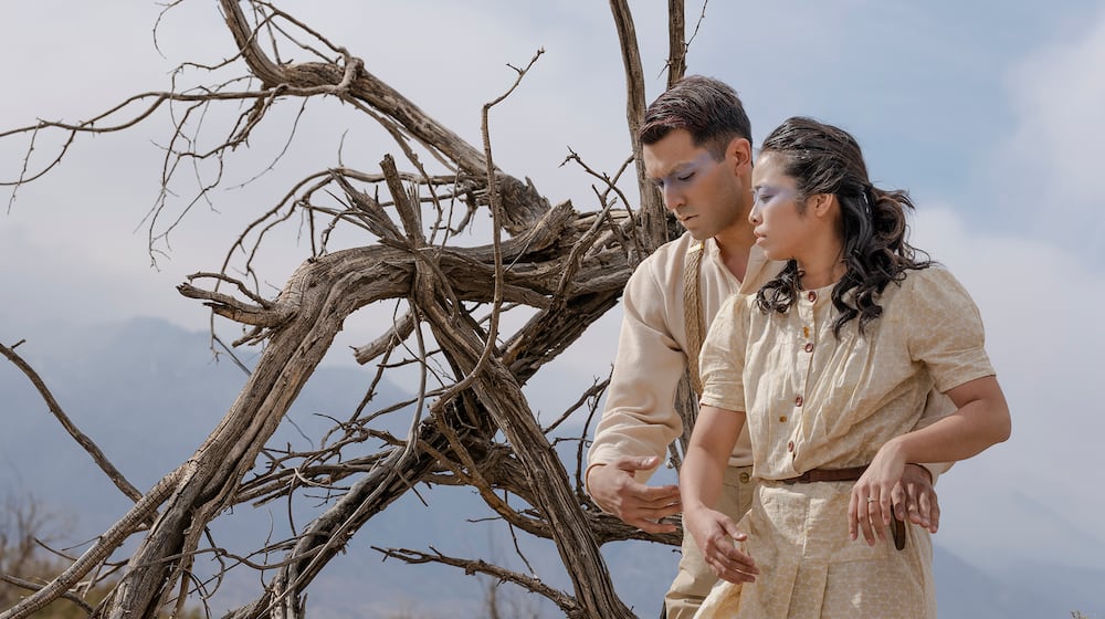 Yayoi Kambara's installation “NI DO TO” will include the premiere of her film, “Out of the Dust,” created at California’s Manzanar historic site where some 10,000 Japanese Americans were illegally incarcerated.
(Courtesy of Miles Lassi)