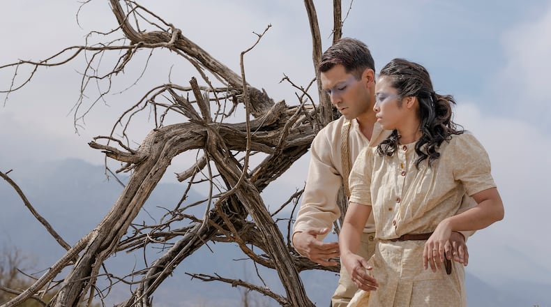 Yayoi Kambara's installation “NI DO TO” will include the premiere of her film, “Out of the Dust,” created at California’s Manzanar historic site where some 10,000 Japanese Americans were illegally incarcerated.
(Courtesy of Miles Lassi)