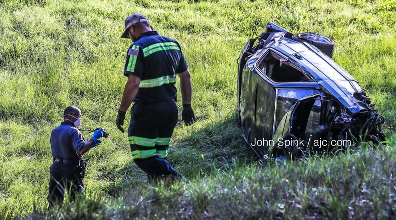DeKalb County police are on the scene of fatal single-vehicle crash near Stone Mountain Park. The car went off the side of U.S. 78 and rolled over between Mountain Industrial Boulevard and I-285 early Thursday morning, according to officials.
