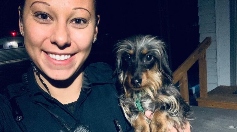 Police recovered Ciri, a 10-month-old puppy, from a car that had been stolen in Colorado. Police arrested two suspects.