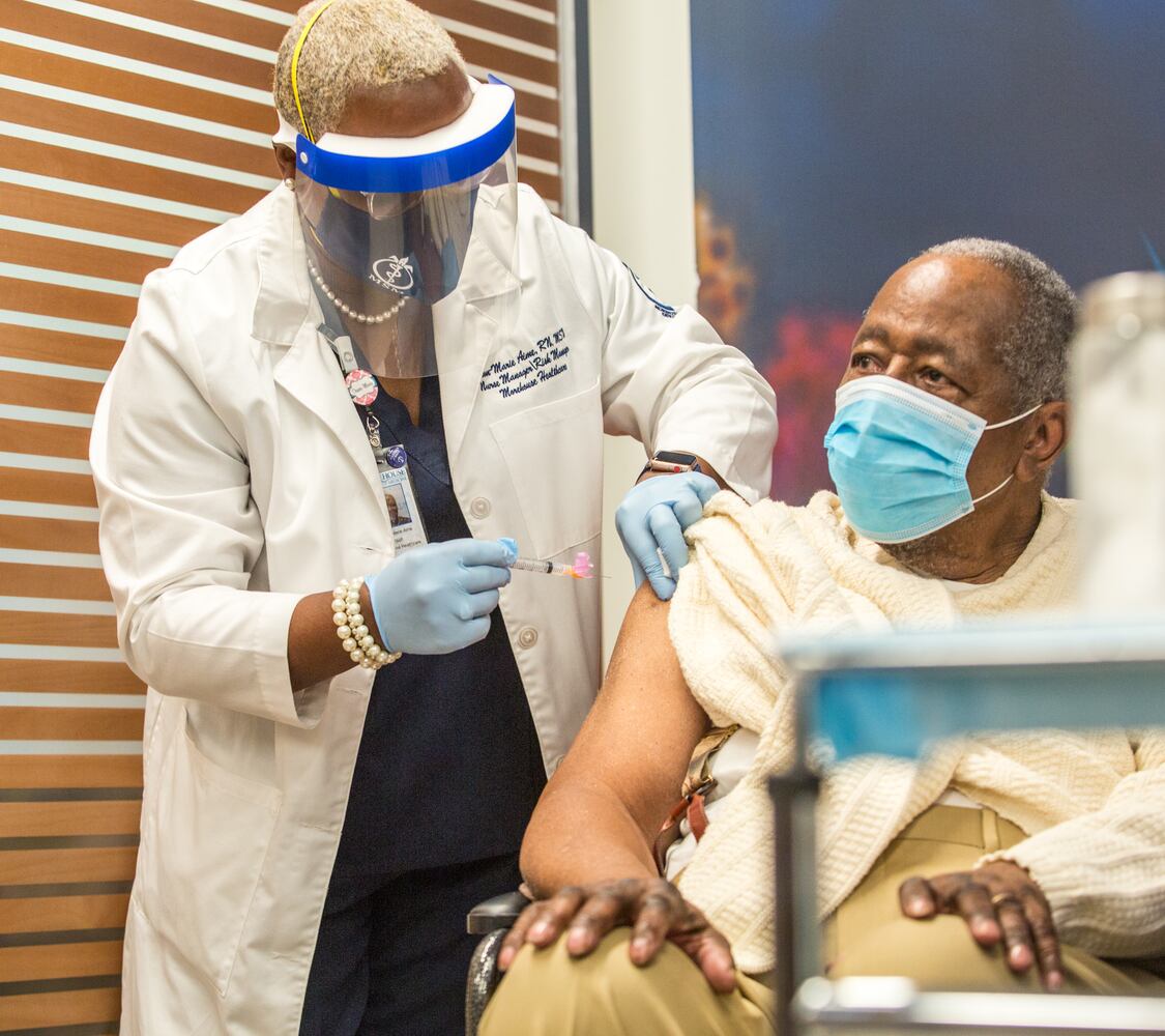 Morehouse vaccinates civil rights leaders