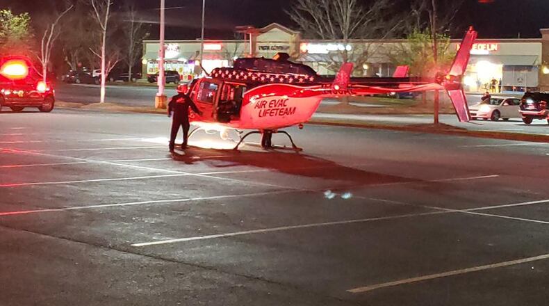 The Rockdale County Sheriff's Office assisted Newton County authorities with flying a gunshot victim to a hospital Saturday night.