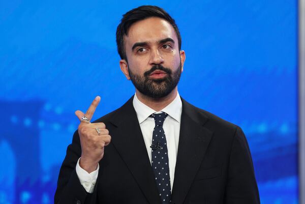 Democratic mayoral candidate Zohran Mamdani speaks during a Democratic mayoral primary debate, Wednesday, June 4, 2025, in New York. (AP Photo/Yuki Iwamura, Pool)