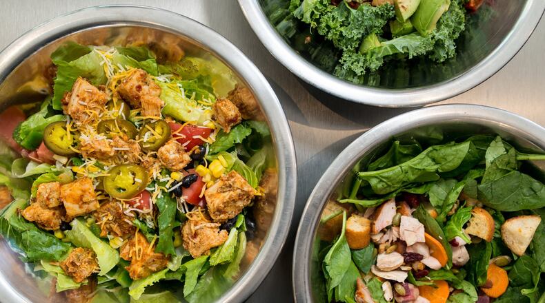 Salata’s build-your-own salads let you choose proteins, veggies and dressings.