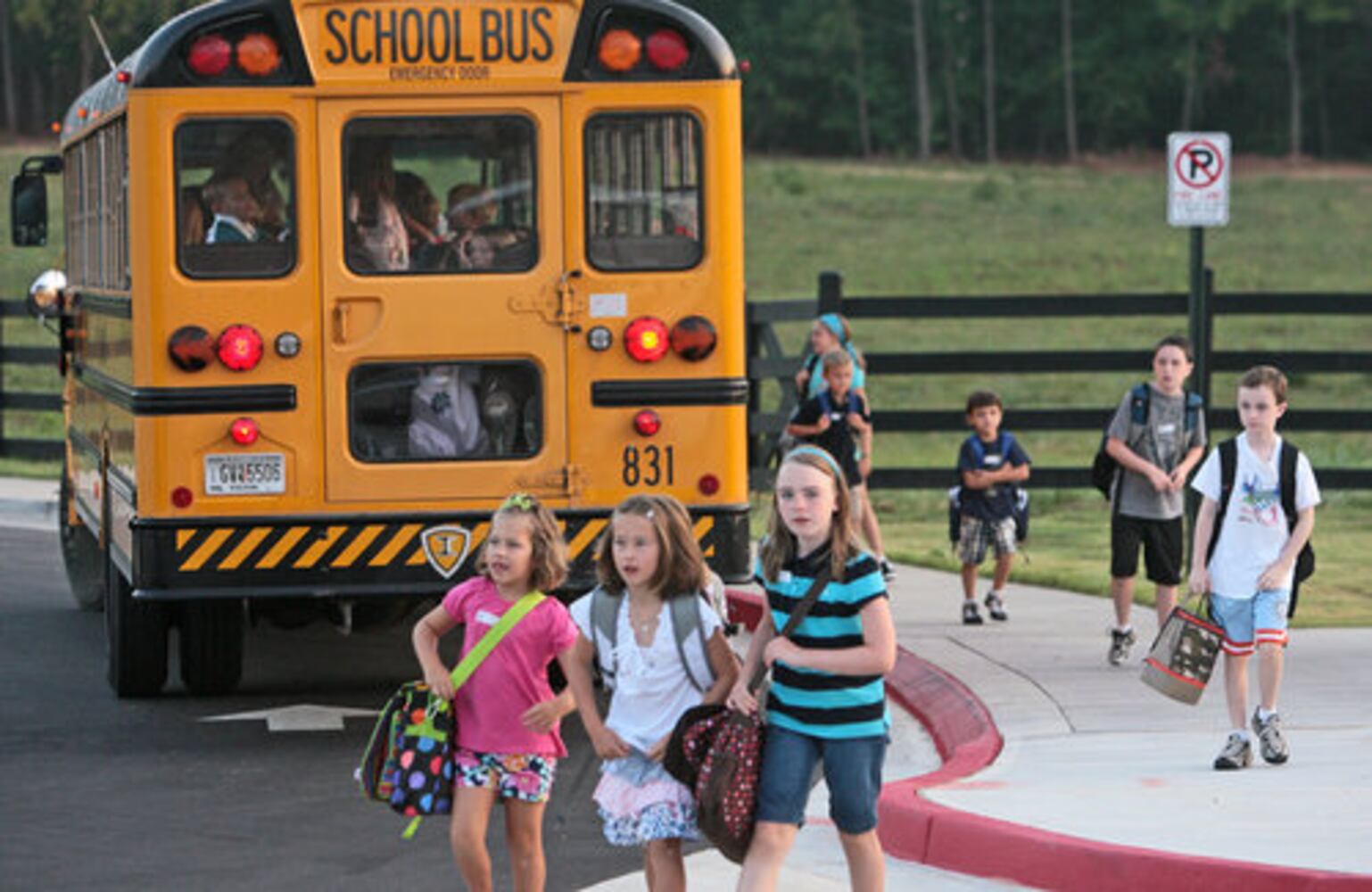 Kids arrive on first day of school