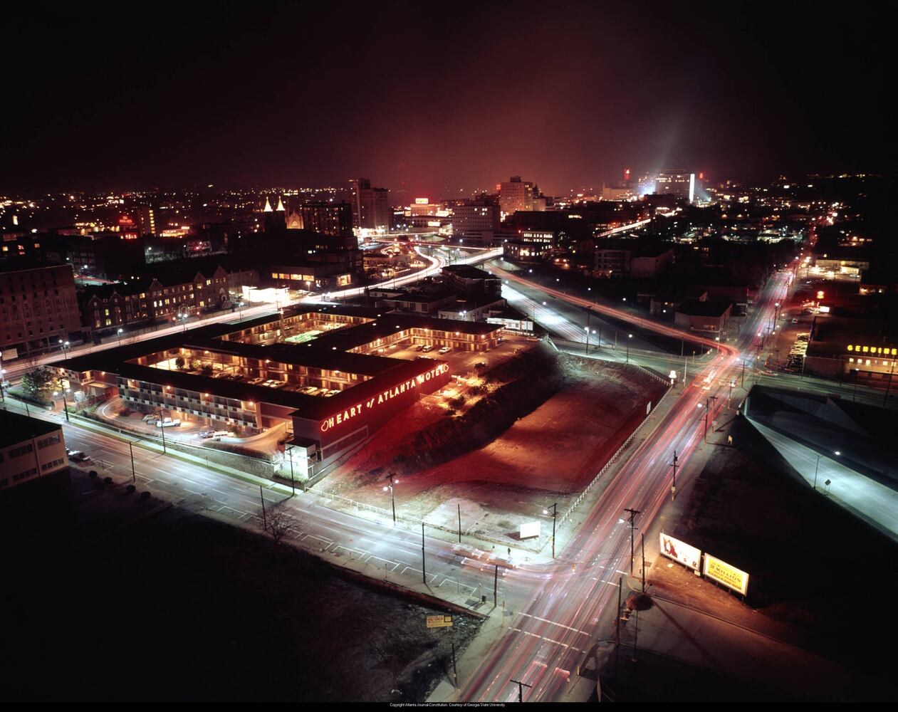 'Atlanta Skyline & Expressways at Night'