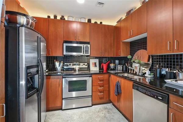 This kitchen has a breakfast room and pantry.