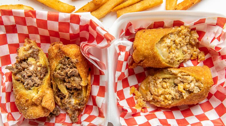 The beef egg roll at Big Dave's Cheesesteaks is a crispy treat. Courtesy of Bites and Bevs