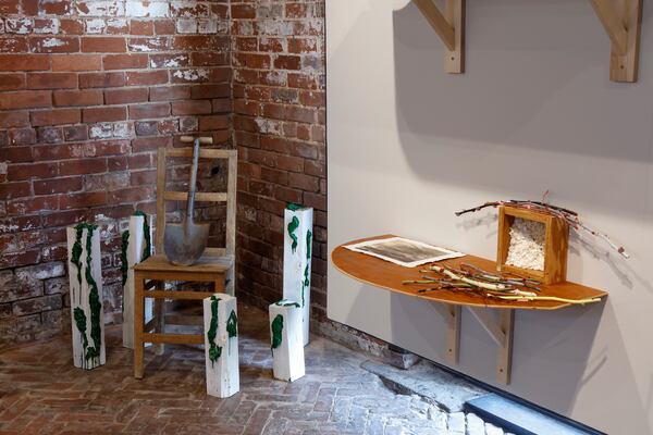 “Oddments of the Lean State,” Elizabeth Lide’s site-specific, full-gallery installation, is on view at whitespace gallery in Atlanta through April 19. (Courtesy of whitespace)