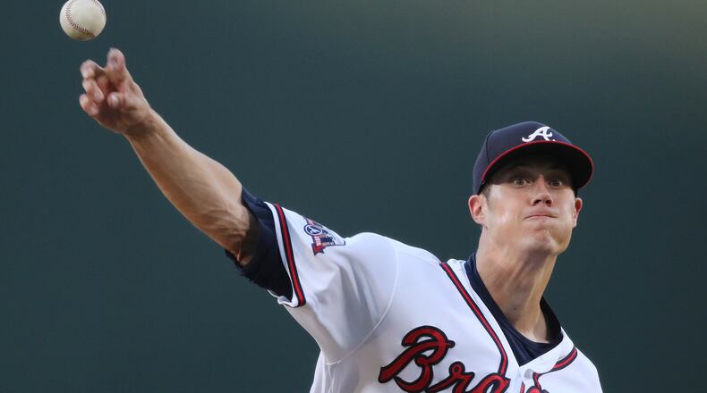 Braves pitcher Matt Wisler delivers a pitch against the Padres on Wednesday, August 31, 2016, in Atlanta. Curtis Compton /ccompton@ajc.com