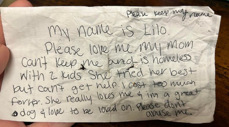 When a Chattanooga resident found a fluffy great Pyrenees and German shepherd mix wandering Chattanooga with a leash and a note attached to its collar, it was apparent that the dog was not just any stray. (Photo Courtesy of McKamey Animal Center/Facebook)