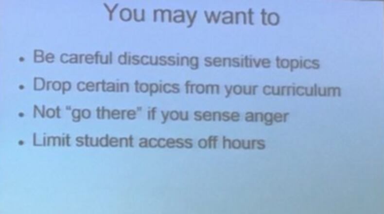 In the wake of Texas' new law allowing guns on campus, here is advice being given to professors there.