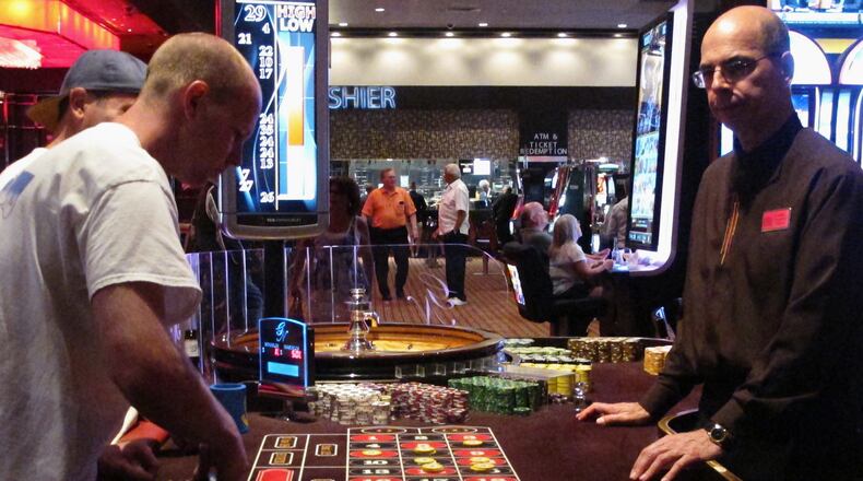 Some Georgia legislators are pushing to allow casinos in the state. They propose two large “destination resorts” that would include more than just gaming. Shown here is the Golden Nugget casino in Atlantic City, N.J. (AP Photo/Wayne Parry)