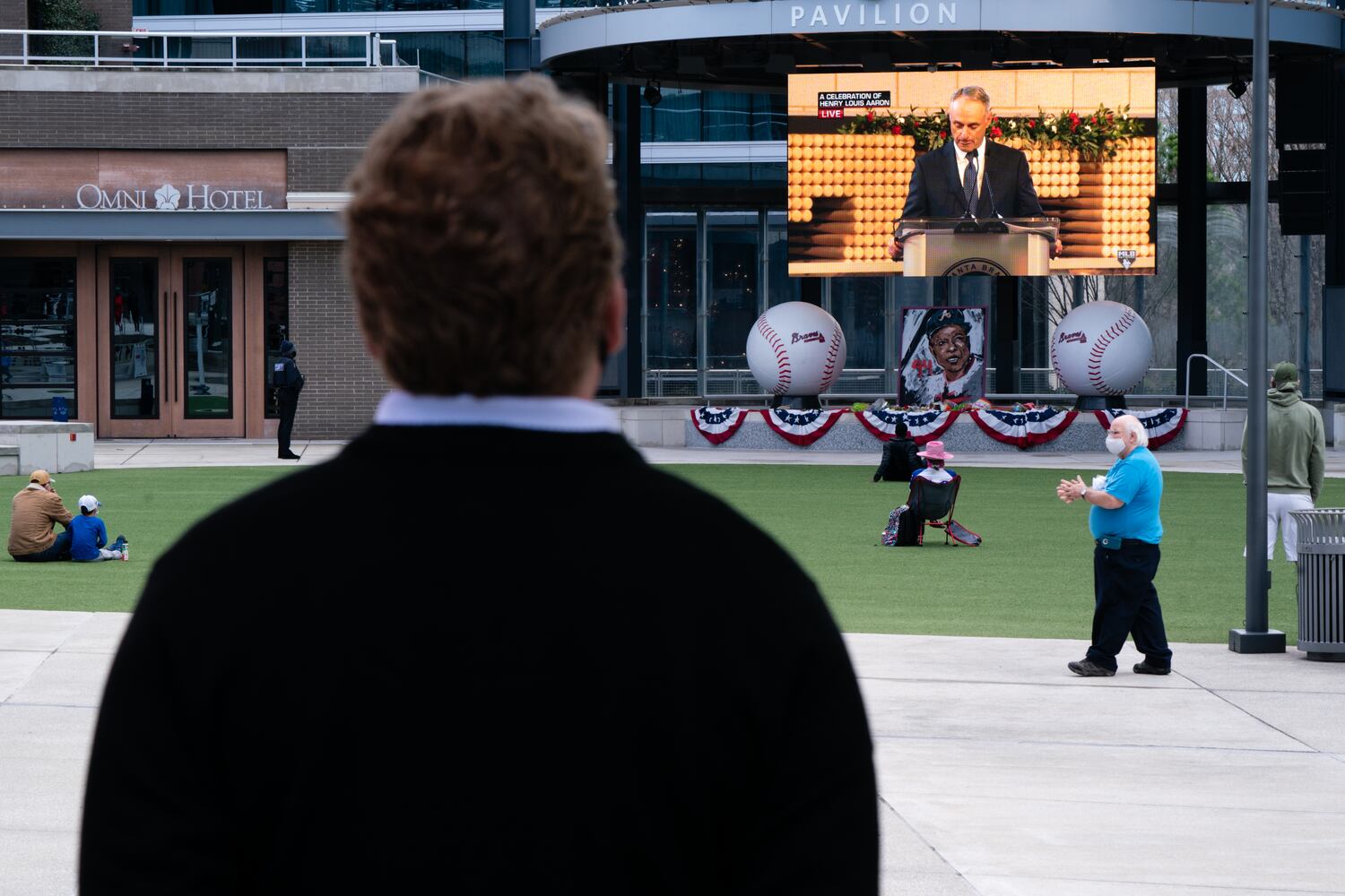 HANK AARON MEMORIAL SERVICE AT TRUIST PARK