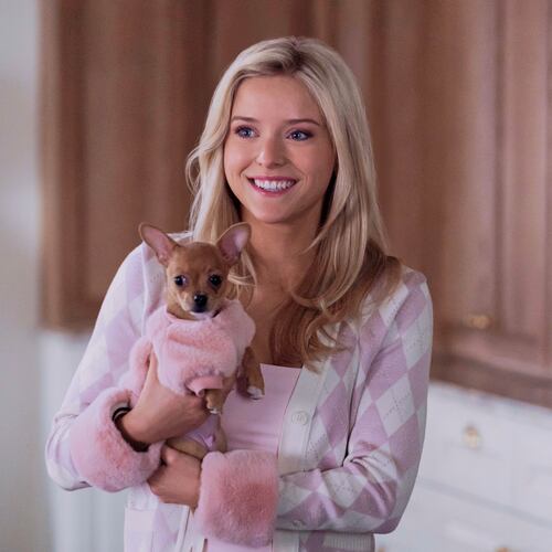 This image released by Prime Video shows Lexi Minetree, as Elle Woods, in a scene from "Elle." (Jessica Brooks/Prime Video via AP)