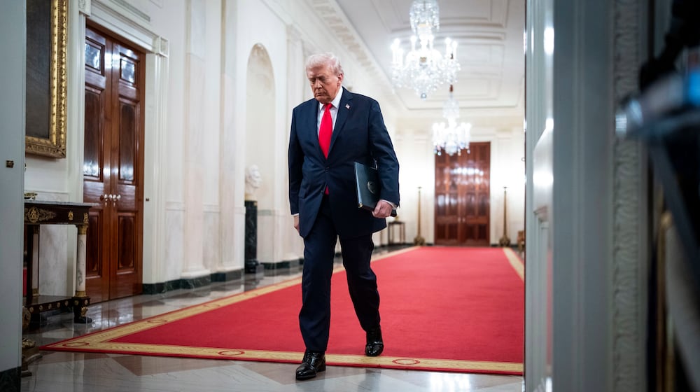 “This case is hereby dismissed in its entirety,” a Superior Court judge ruled in Georgia's election case against President Donald Trump. (Doug Mills/The New York Times)