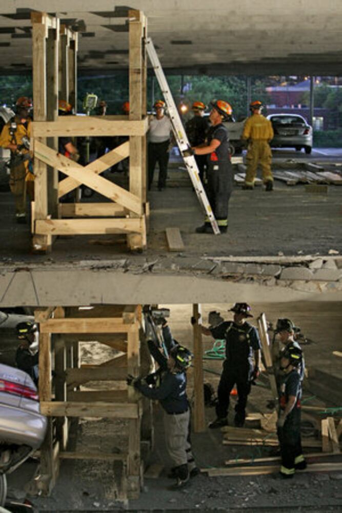Parking deck collapse in Midtown