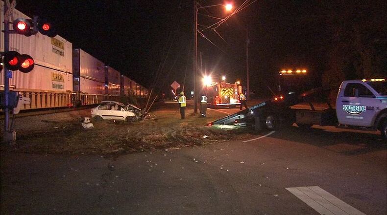Mildred Brookshire, 53, of Newnan, died after a train smashed the front of her car at a railroad crossing Friday morning in south Fulton County. (Credit: Channel 2 Action News)