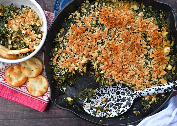 Spanakopita is made easy in dip form. (Chris Hunt for the AJC)