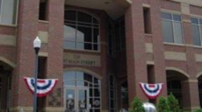 Forsyth County commissioners will hold public hearings on this year’s millage rate in the county administration building, pictured here.