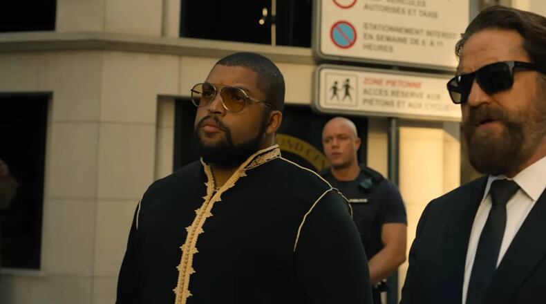 "Den of Thieves 2: Pantera" features O'Shea Jackson Jr. (left) as a mastermind thief and Gerard Butler as Big Nick O'Brien, a cop who may or may not be dirty. LIONSGATE