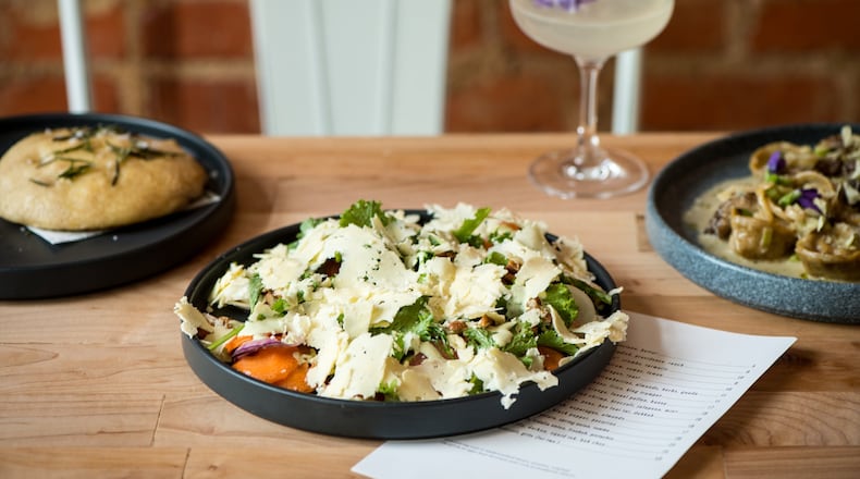 The menu at the White Bull includes a number of vegetable-forward offerings. Photo credit- Mia Yakel.